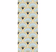 Elegant fan patterns contemporary wallpaper