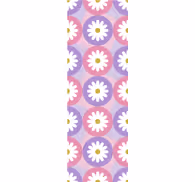 Daisy pink motif floral wallpaper