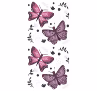 Pink motif with leaves butterflies wallpaper