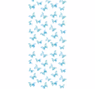 Blue and white motif butterflies wallpaper
