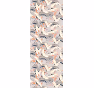Flying cranes pattern birds in wallpaper