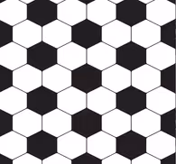 Hexagonal football pattern teenage bedroom wallpaper
