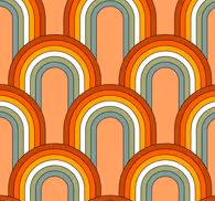 70s rainbow pattern Living room wallpaper