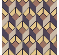 Retro geometric pattern grey living room wallpaper mural