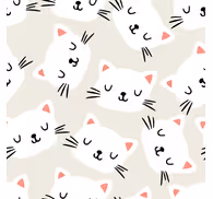Cute illustration face drawings of cat wallpaper
