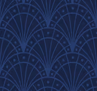 Navy blue art déco entrance wallpaper