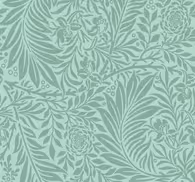 Vintage Mint Green Pattern Dining Room Wallpaper