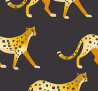 Golden panthers black wallpaper