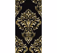 Traditional golden pattern black wallpaper