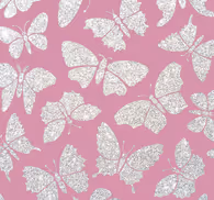 Butterfly patterns pink wallpaper