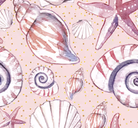Butterfly Seashell Motif fishes wallpaper