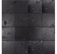 Black industrial style tile effect wallpaper
