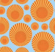 70's sunshine Living room wallpaper