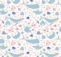 Dark and light blue sharks cool animal bedroom wallpaper