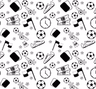 Football lineart pattern teenage wallpaper for bedroom
