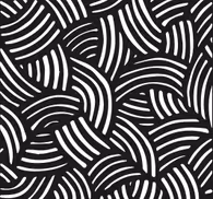 Black and White Curved Stripes Office Wall Wallpaper