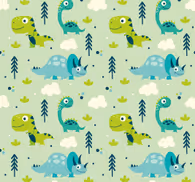 Green background nursery dinosaurus wallpaper Kids Wallpaper