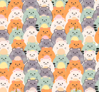 Multicolor patterned hamsters theme cat wallpaper