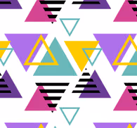Colorful retro pattern triangles wallpaper