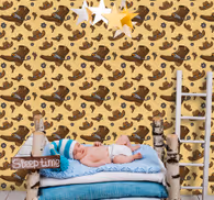 Cowboy boots pattern retro wallpaper