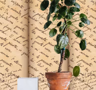 Cursive Script Motif lettering wallpaper