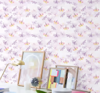 Delicate pink dance butterflies wallpaper