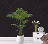 Elegant Golden Geometry contemporary wallpaper