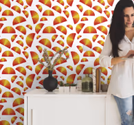 Retro wallpaper with retro sun design