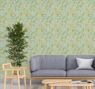 Greenery arrangement floral wallpaper
