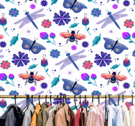 Insect Floral Pattern butterflies wallpaper