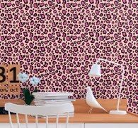 Leopard print wallpaper for a stylish interior