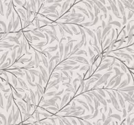 White wallpaper scale floral pattern