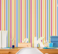 Multicolored horizontal stripe wallpaper