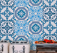 Ornamental Tile Pattern wallpaper effect tiles