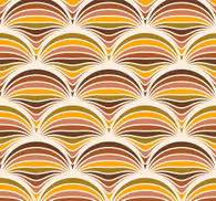 Retro wallpaper curved line design