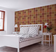Textured brown shades tile effect wallpaper