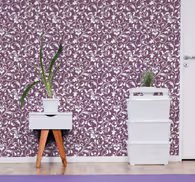 Vine elegance motif floral wallpaper