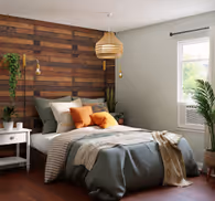 brown wooden slats wallpaper