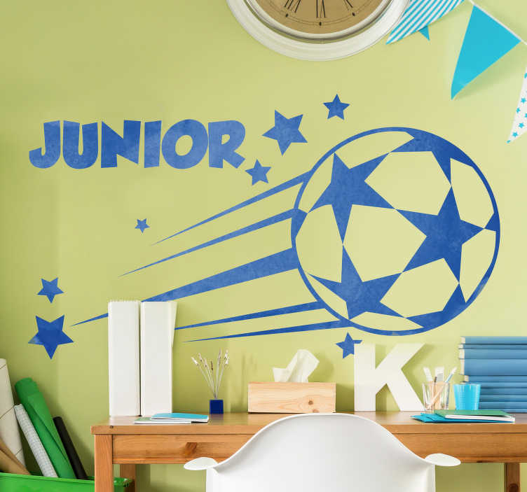 Customized name football sticker for teens - TenStickers