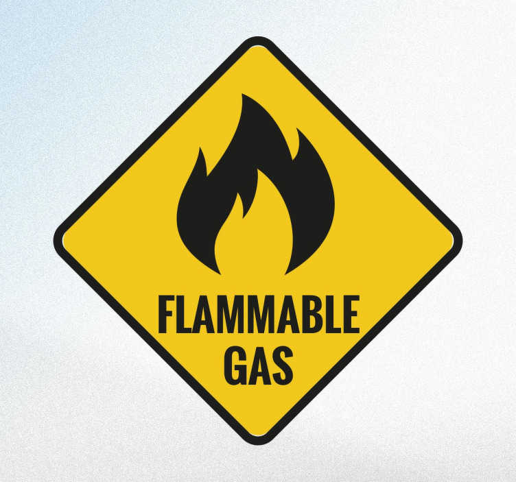 flammable gas sticker 8625