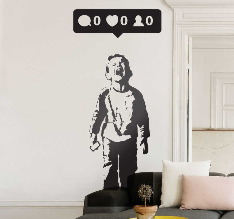 nobody likes me banksy wall decal 7834