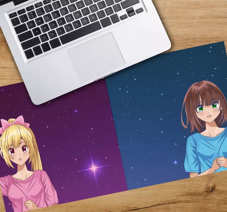 Anime mousepad featuring starry anime characters - TenStickers