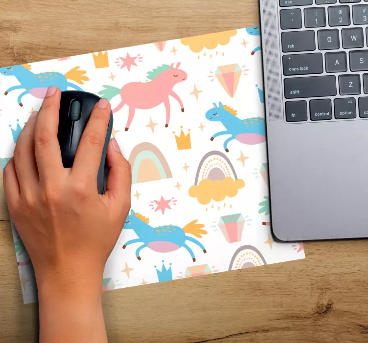 Anime mousepad with adorable unicorn designs - TenStickers