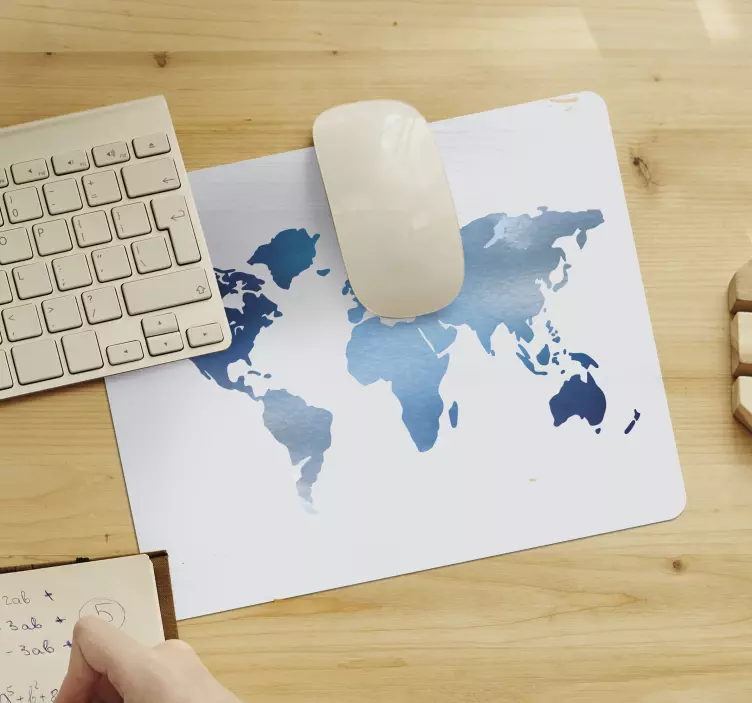 Chic global map world map mouse pad - TenStickers
