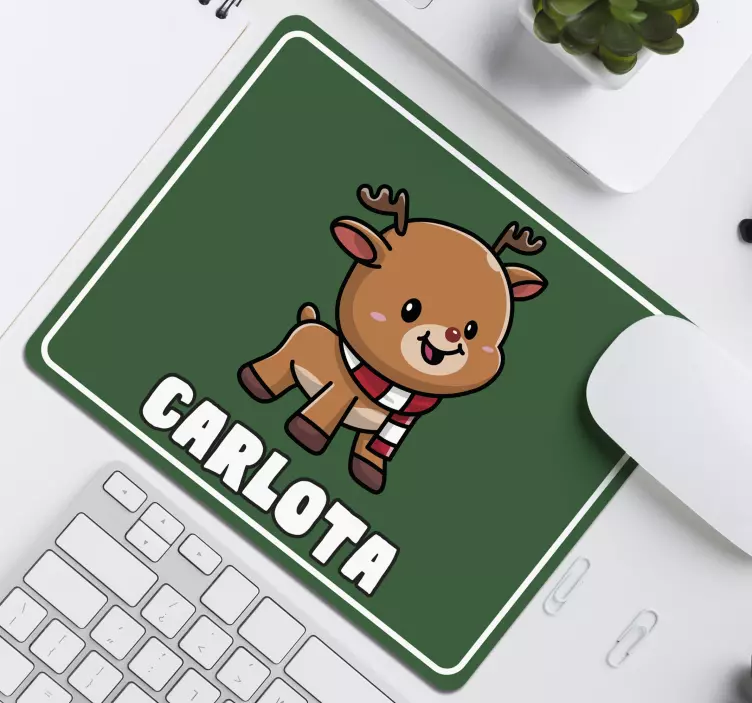 Christmas mousepad cute cartoon reindeer - TenStickers