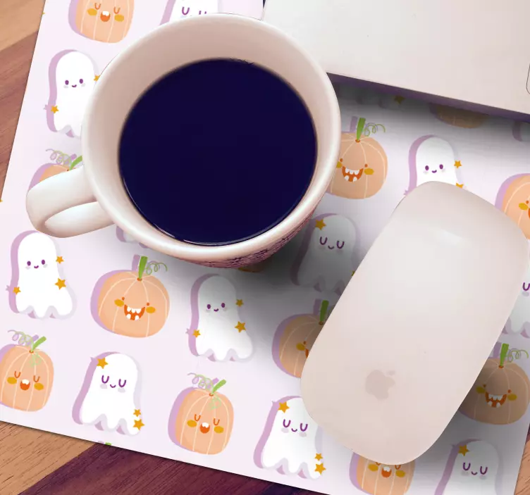Christmas mousepad cute ghosts and pumpkins - TenStickers