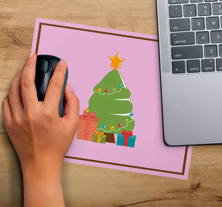 Christmas mousepad festive christmas tree design - TenStickers