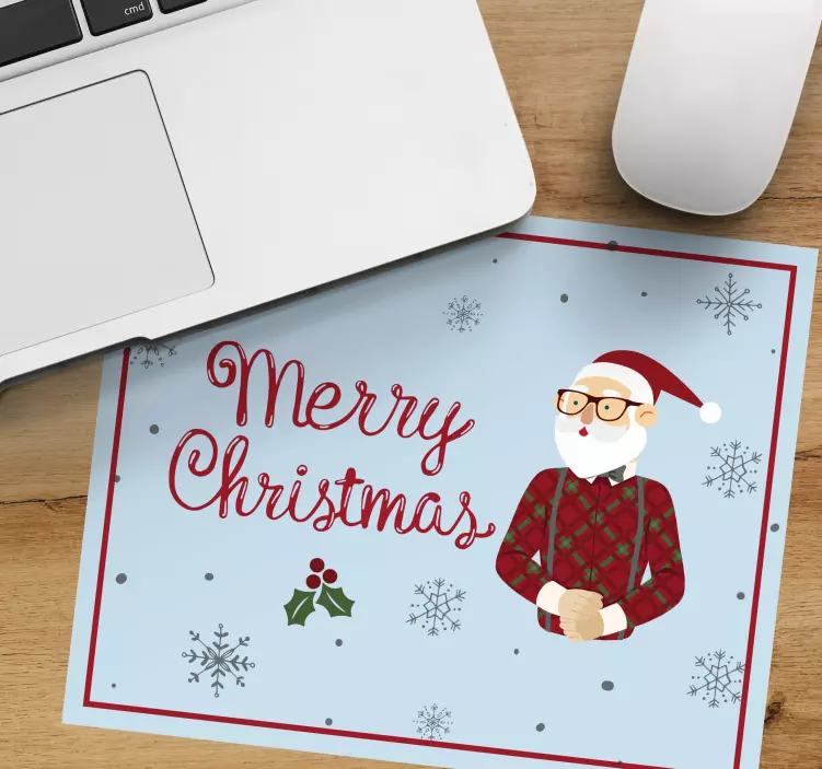 Christmas mousepad festive santa portrait - TenStickers