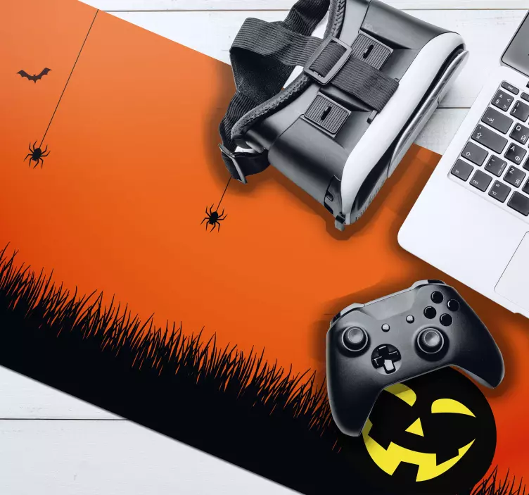 Christmas mousepad halloween pumpkin scene - TenStickers