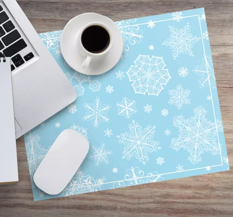 Christmas mousepad snowflake pattern design - TenStickers